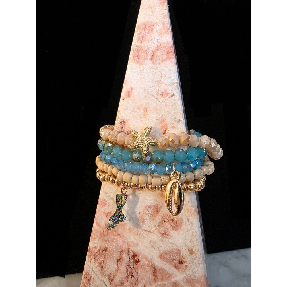 Beachy Beaded Bracelet Stack